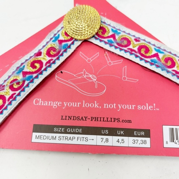 LINDSAY PHILLIPS Women’s Ribbon Straps Interchangeable for Switch Flops Medium - Picture 4 of 4
